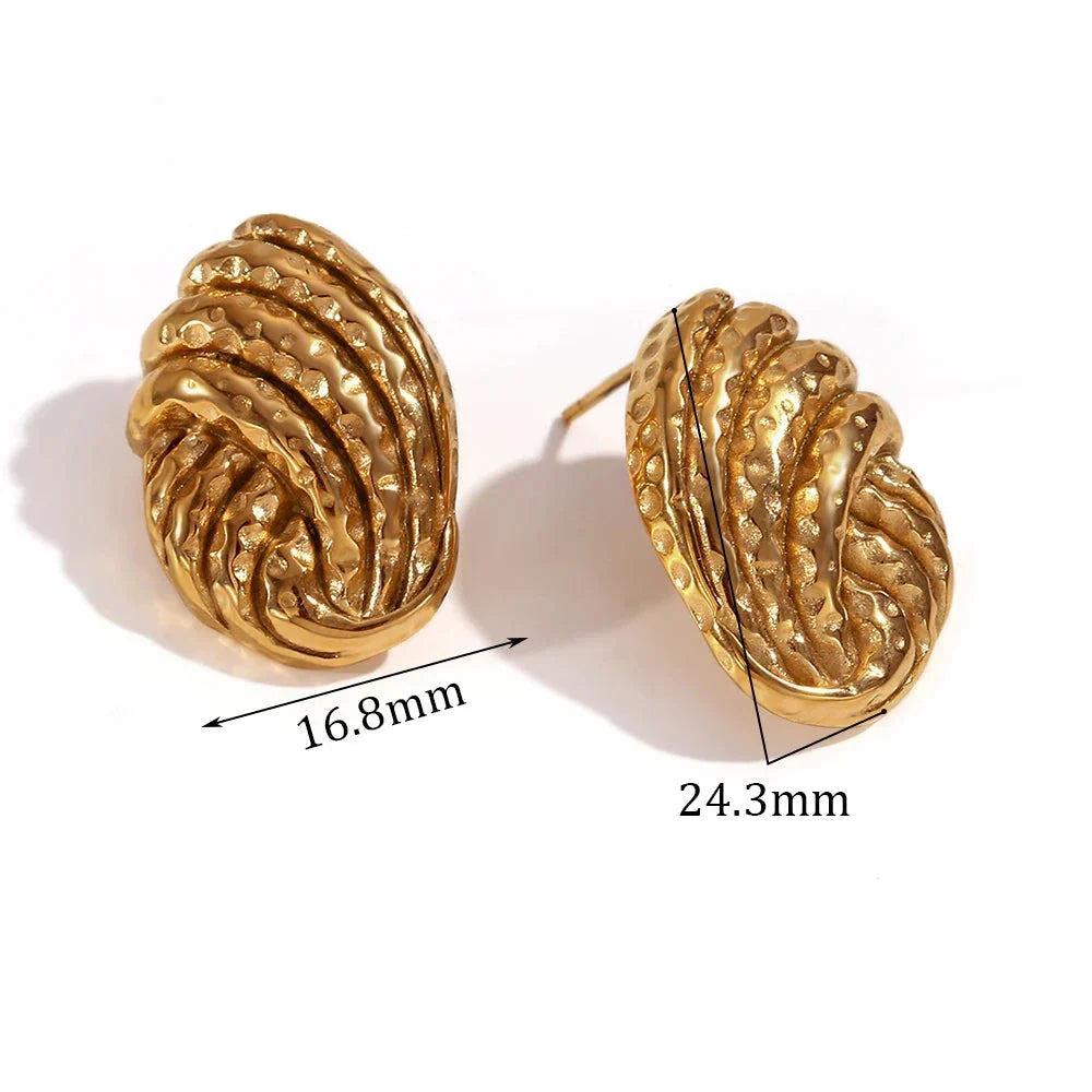 Brincos Elegância Trançada