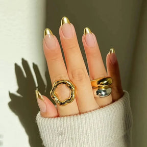 Anel Elegance Circular Ajustável Banhado a Ouro 18k
