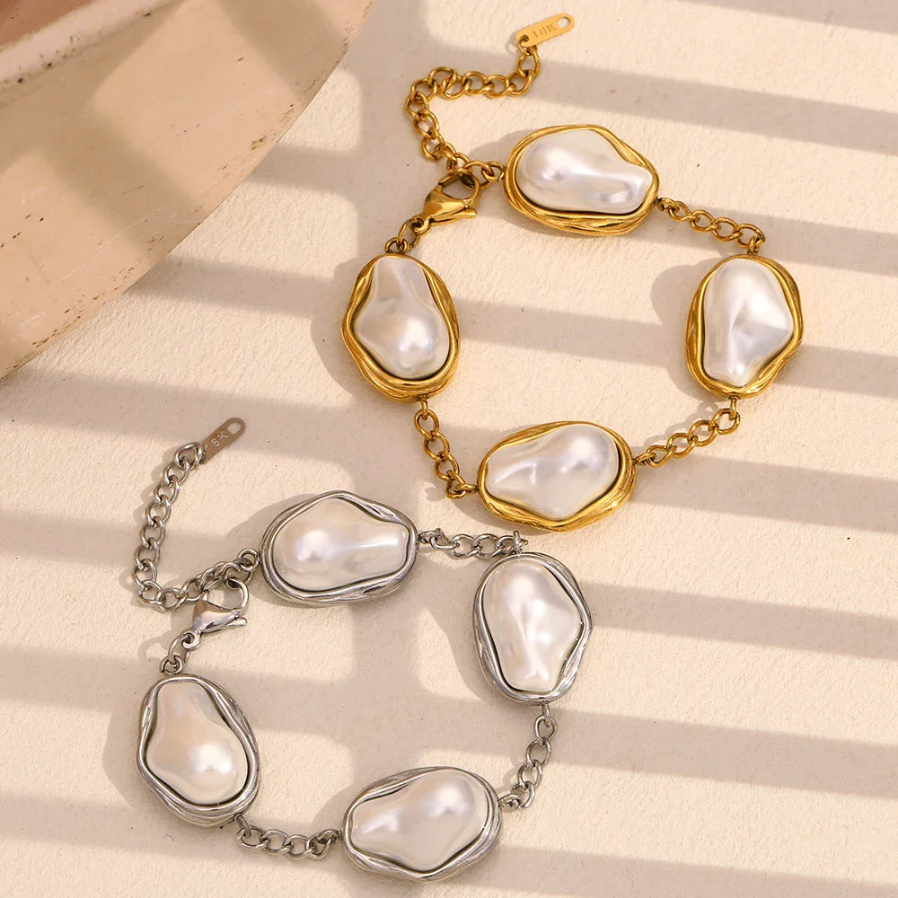 Pulseira Pérolas Irregulares