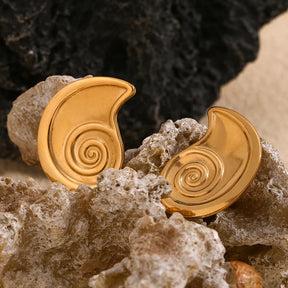 Brincos Espiral Dourada