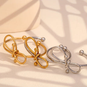 Pulseira Bowknot Inoxidável