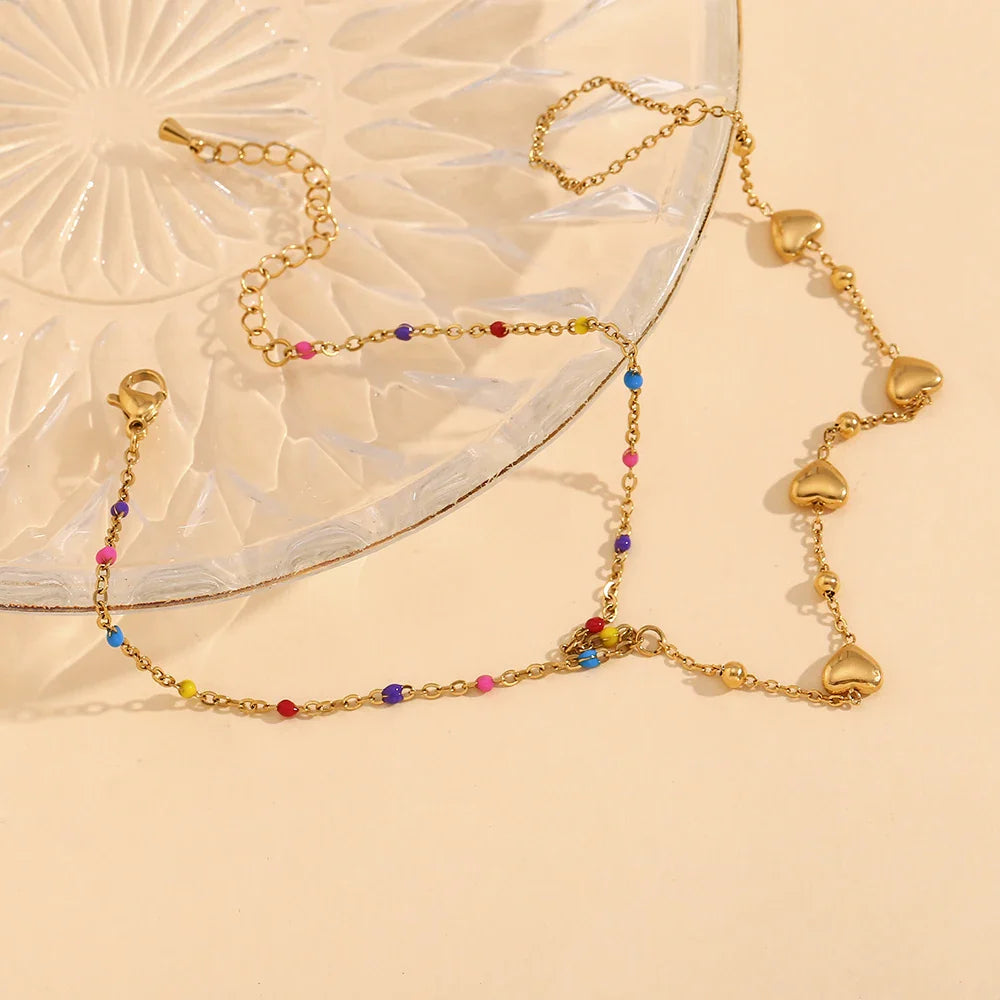 Pulseira Coração Dourado