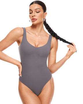 Natrelax™ V Neck Sleeveless Bodysuit