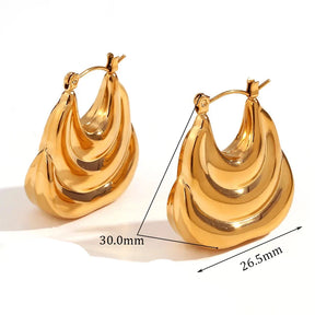 Brincos Camadas Ouro