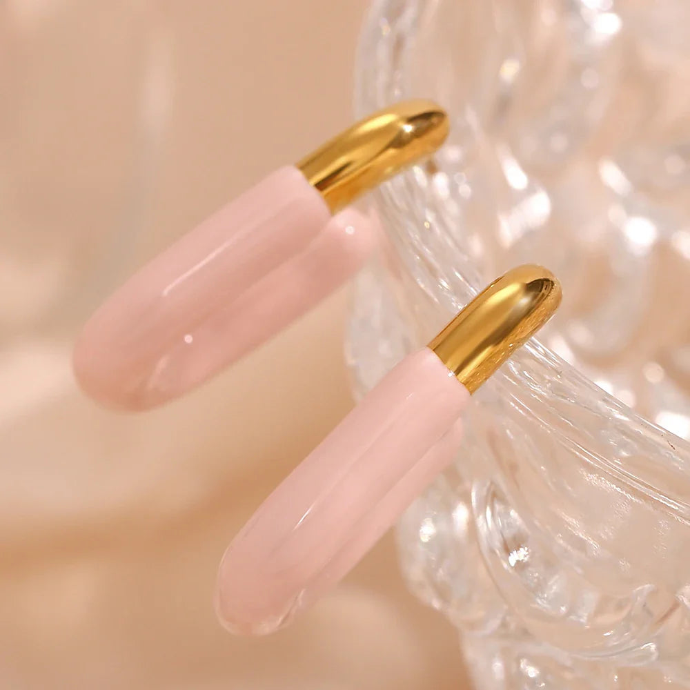 Brincos Esmaltados Elegantes