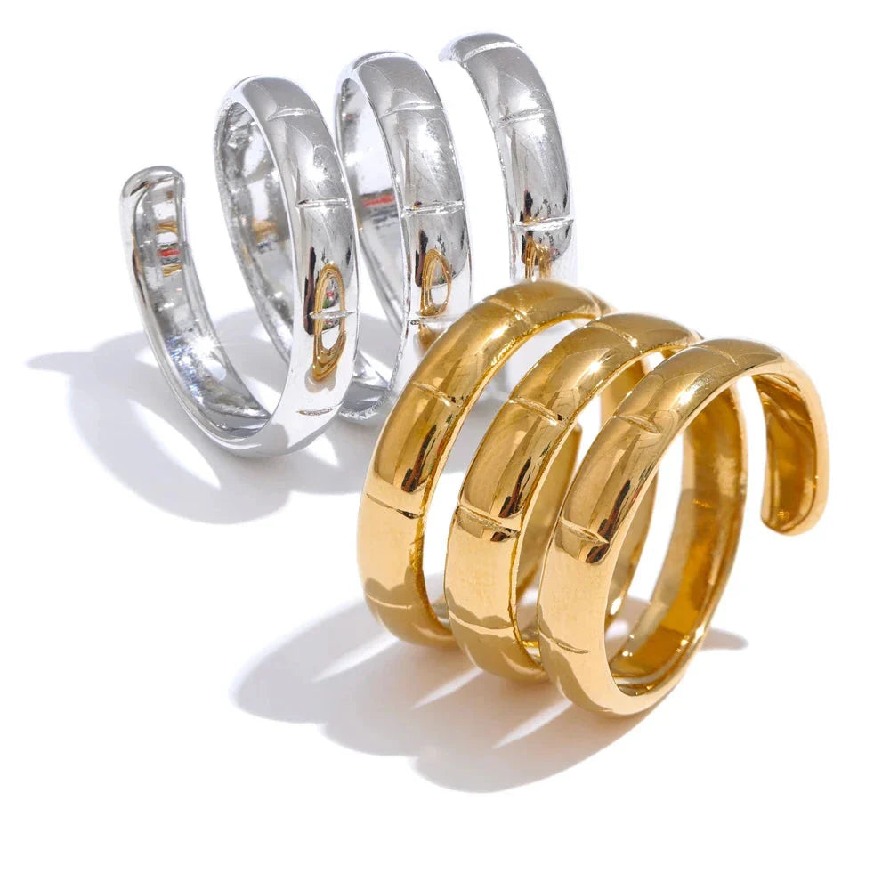 Anel Elegante Aço