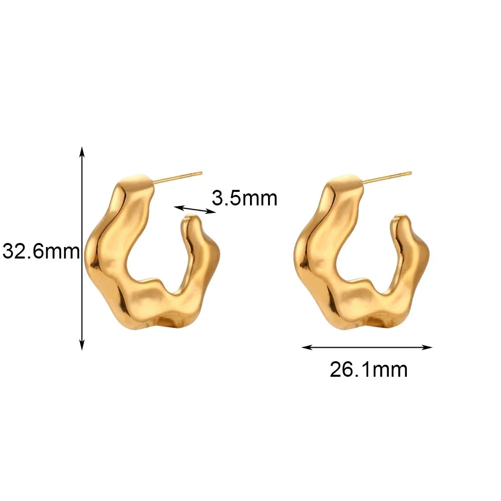 Brincos Orgânico Dourado