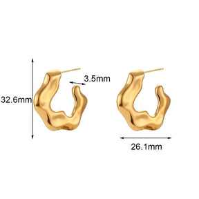 Brincos Orgânico Dourado