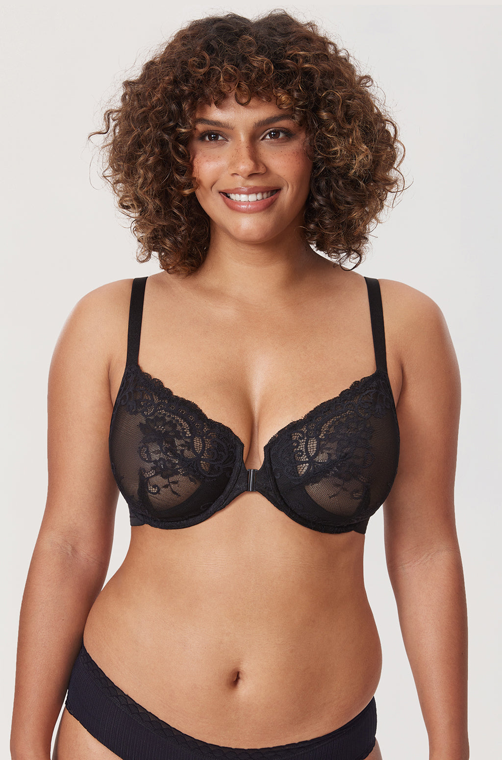 Vintage Lace Front Closure Bra