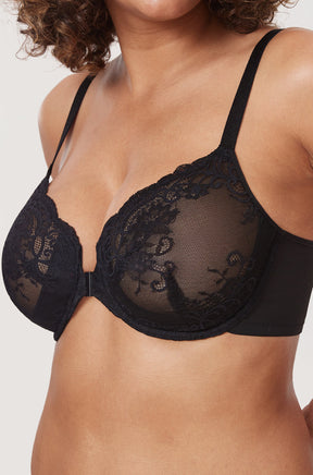 Vintage Lace Front Closure Bra