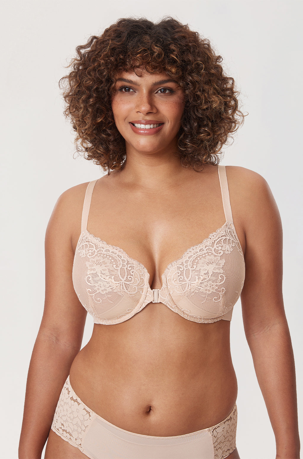 Vintage Lace Front Closure Bra