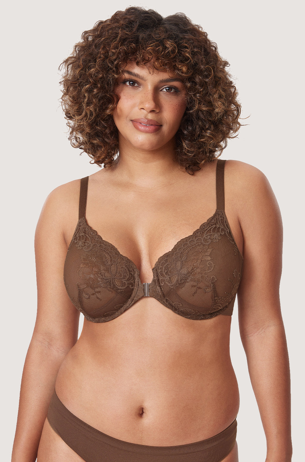 Vintage Lace Front Closure Bra