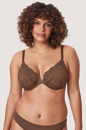 Vintage Lace Front Closure Bra