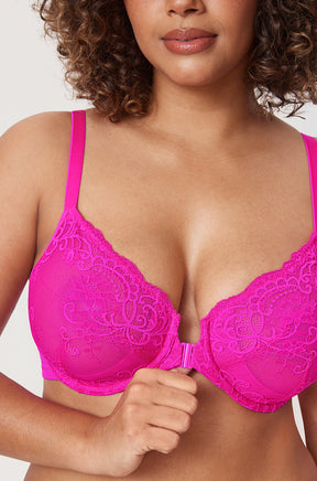 Vintage Lace Front Closure Bra
