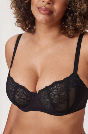 Vintage Lace Balconette Bra