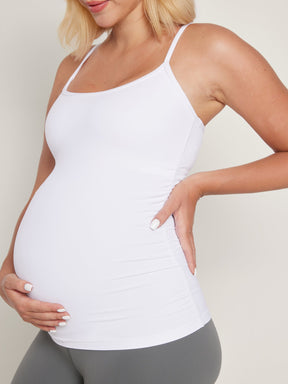 Y Back Maternity Tank - Ruched Sides