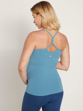 Y Back Maternity Tank - Ruched Sides