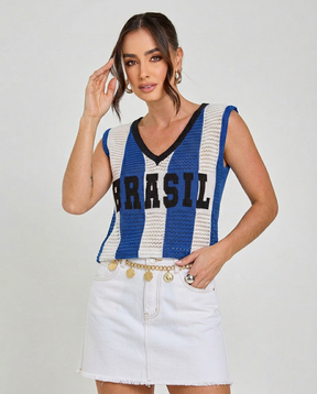 regata tricot arena brasil azul copa 2026 + frete grátis