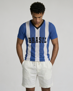 blusa masculina tricot seleção listrada copa 2026 + frete grátis