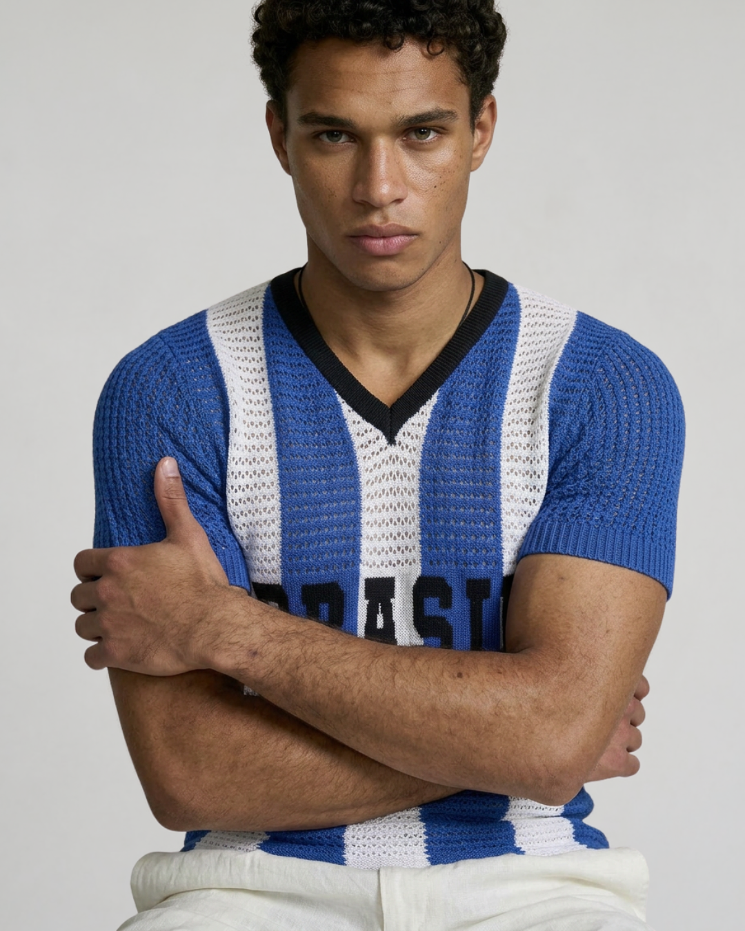 blusa masculina tricot seleção listrada copa 2026 + frete grátis