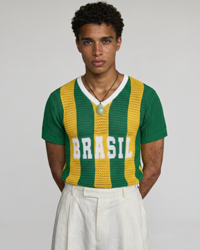 blusa masculina tricot seleção listrada copa 2026 + frete grátis