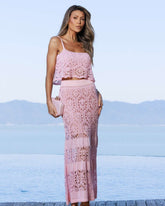 conjunto tricot rosa aura mediterrânea