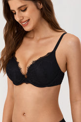 SUNDAY ROSY™ Lace Push Up Plunge Bra