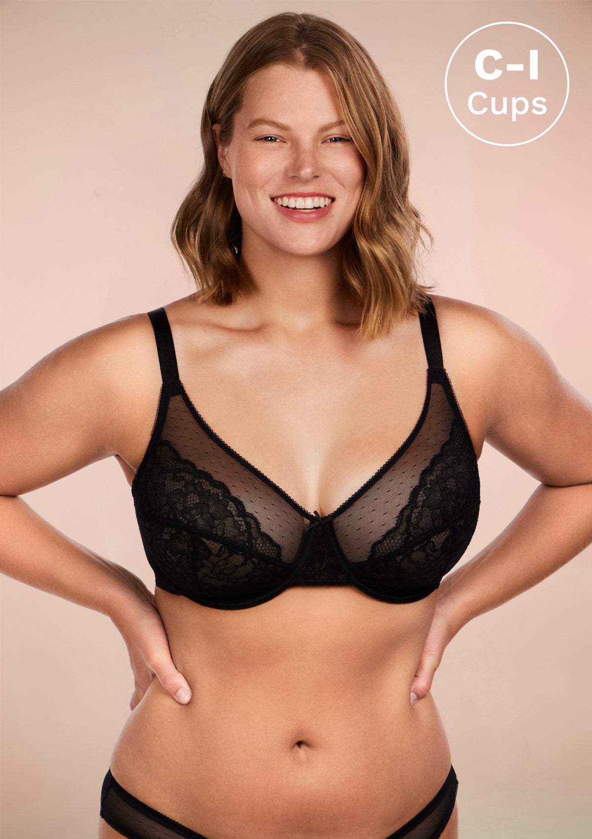 Woobilly® Full Coverage Lace Minimizer Bra - Petal