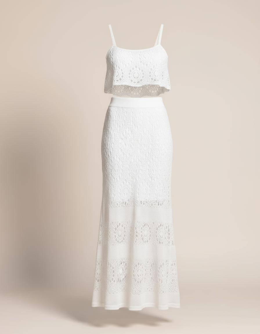 conjunto tricot branco aura mediterrânea