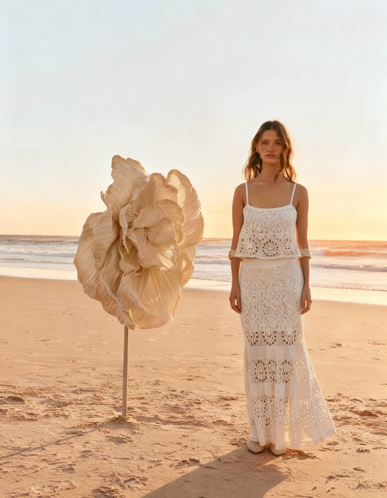 conjunto tricot branco aura mediterrânea