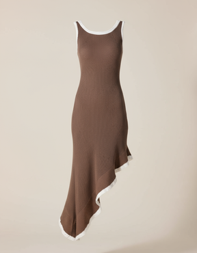 vestido godê marrom portofino