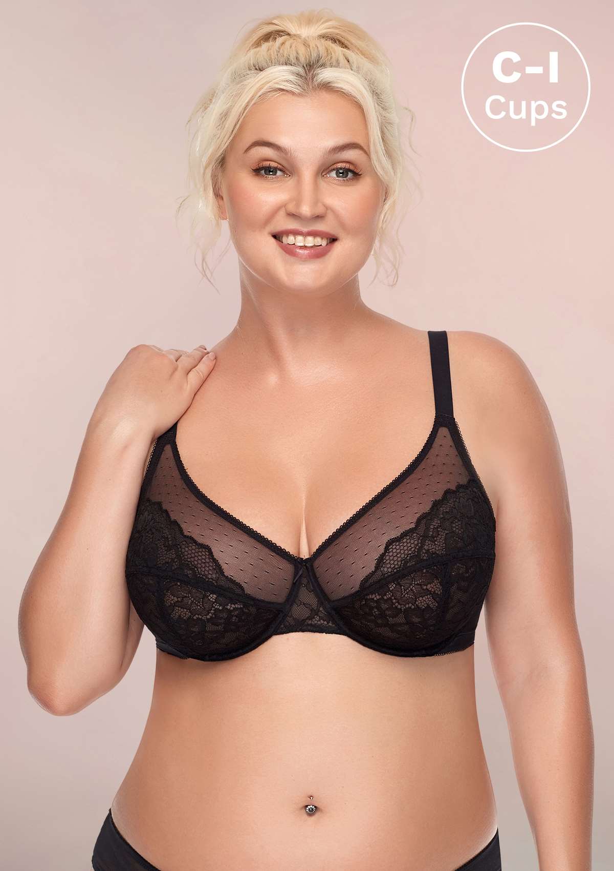 Woobilly® Full Coverage Lace Minimizer Bra - Petal
