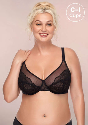 Woobilly® Full Coverage Lace Minimizer Bra - Petal