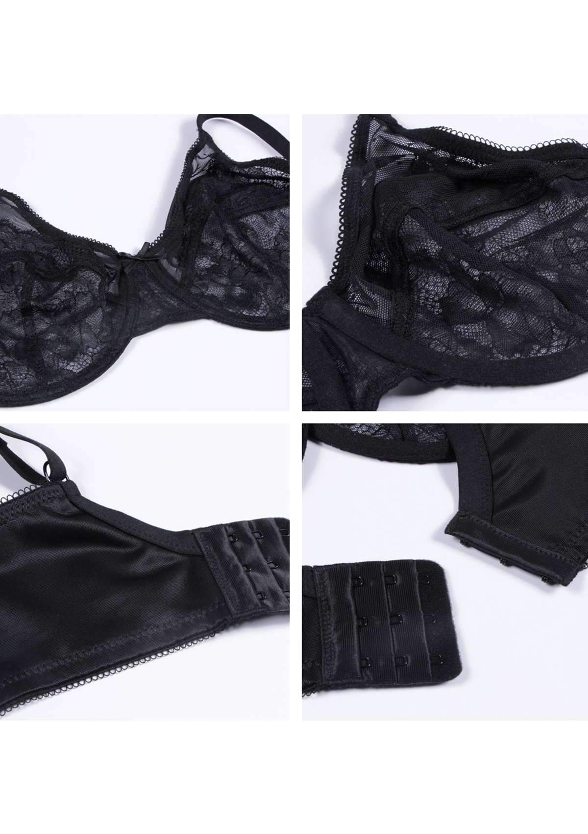 Woobilly® Full Coverage Lace Minimizer Bra - Petal