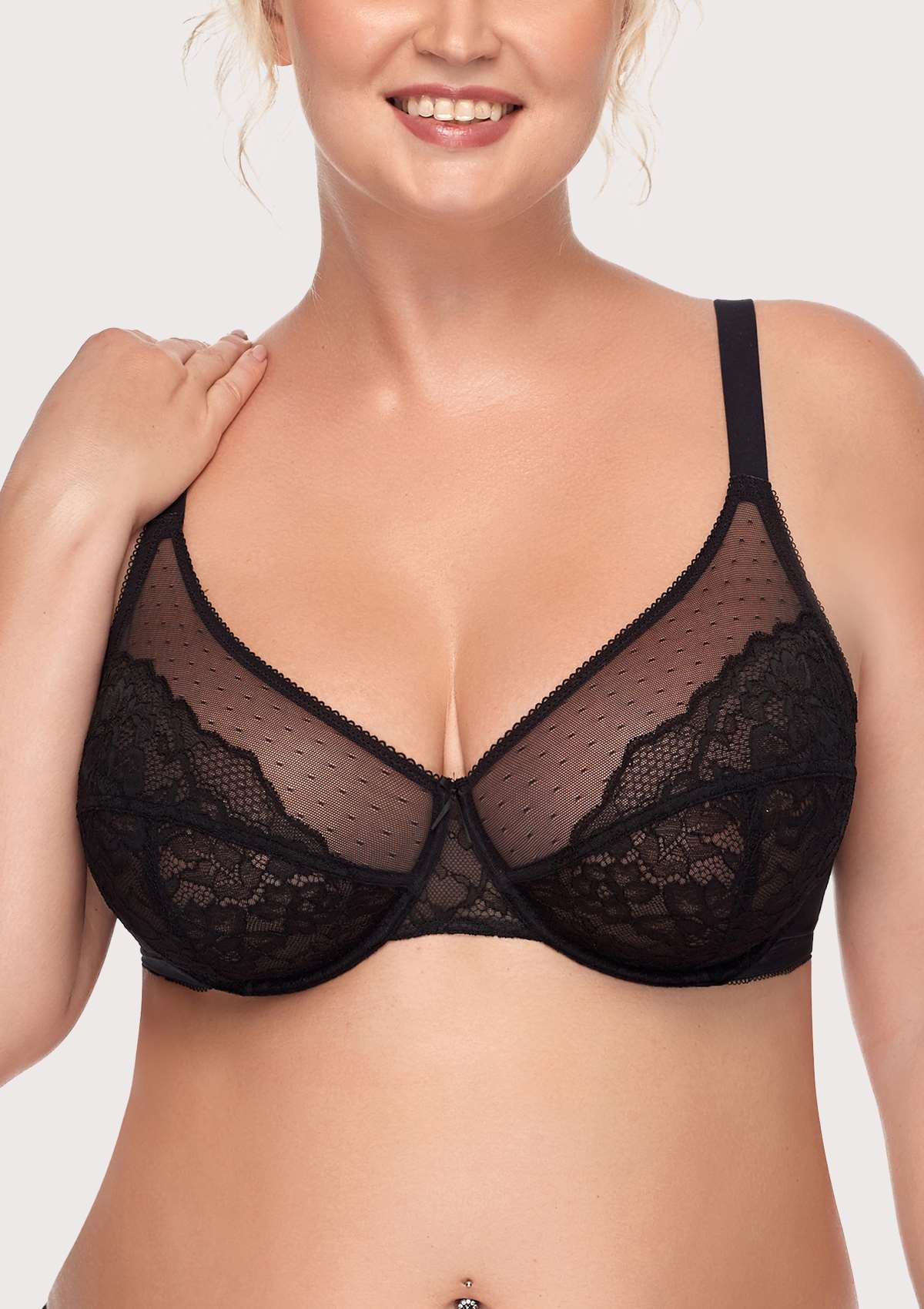 Woobilly® Full Coverage Lace Minimizer Bra - Petal