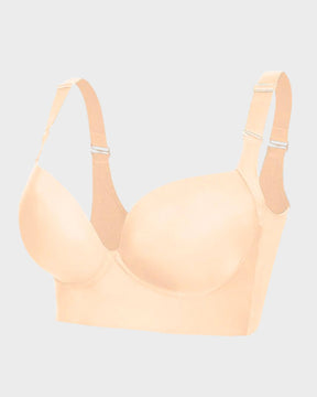 Woobilly Full-Coverage Smooth Back Bra for Women-2Pcs Black