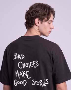 Detalhe da estampa da camiseta MALTA® Bad Choices
