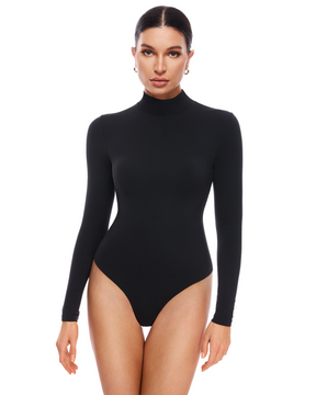Natrelax™ Mock Neck Long Sleeve Bodysuit