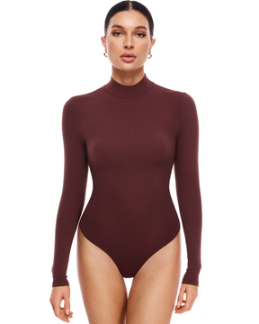 Natrelax™ Mock Neck Long Sleeve Bodysuit