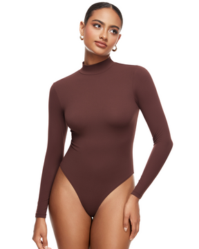 Natrelax™ Mock Neck Long Sleeve Bodysuit