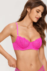 Sexy Lace Push Up Balconette Bra
