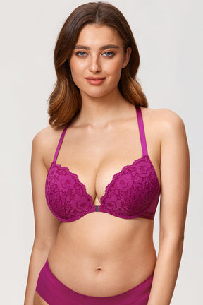 Lacy Racerback Push Up Bra