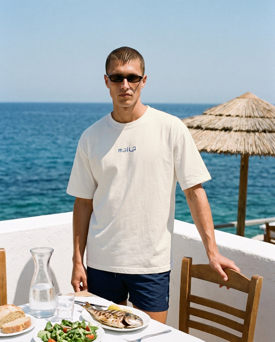 Camiseta oversized MALTA® have a break às 12h: volta da praia