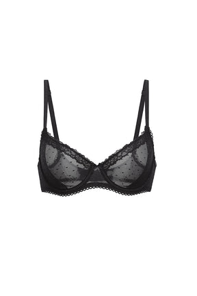 Natural See-Through Lace Demi Bra