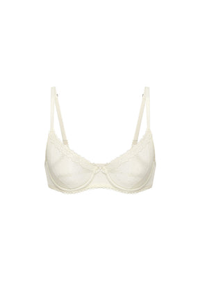 Natural See-Through Lace Demi Bra