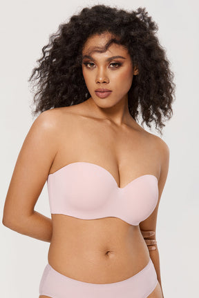 Seamless Strapless Push Up Bra