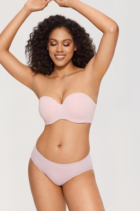 Seamless Strapless Push Up Bra