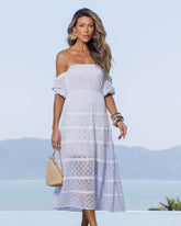 vestido midi tricot branco siena